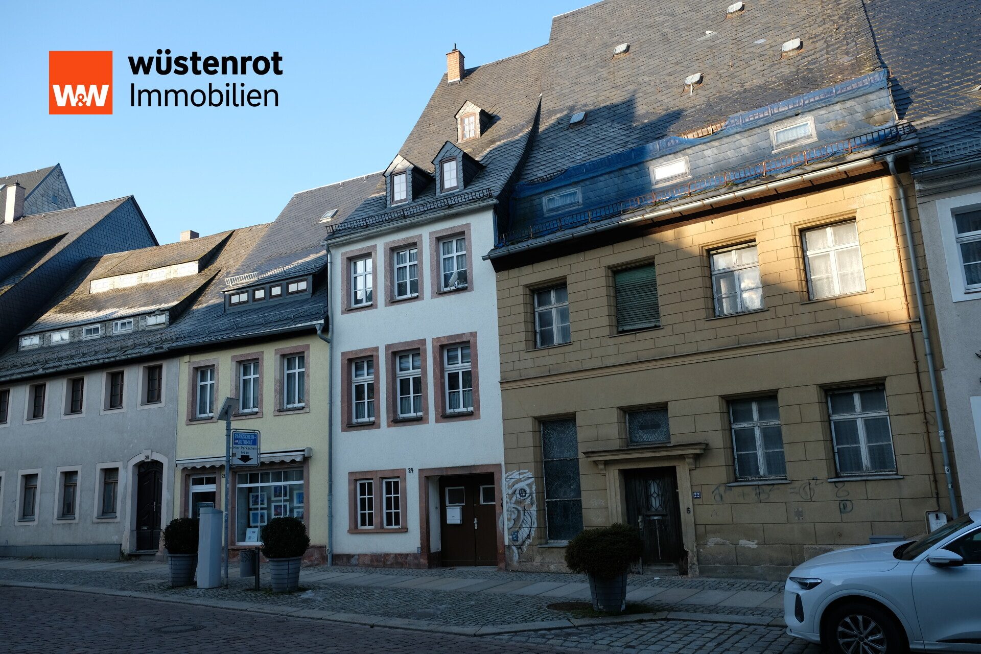 Immobilienangebot - Mittweida - Alle - Historisches Juwel in Mittweida: Kernsaniertes Stadthaus mit Gewerbe & XXL-Dachterrasse