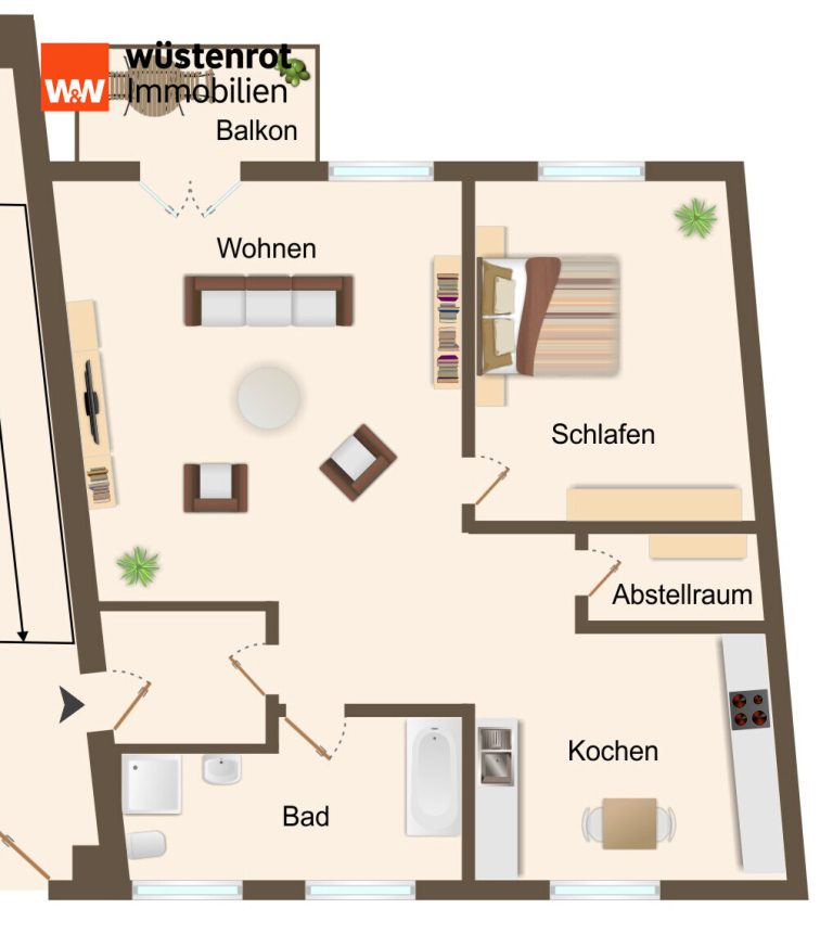 Immobilienangebot - Lüneburg - Alle - Individuell schön! Bezugsfreie Dachgeschosswohnung im Stadtzentrum