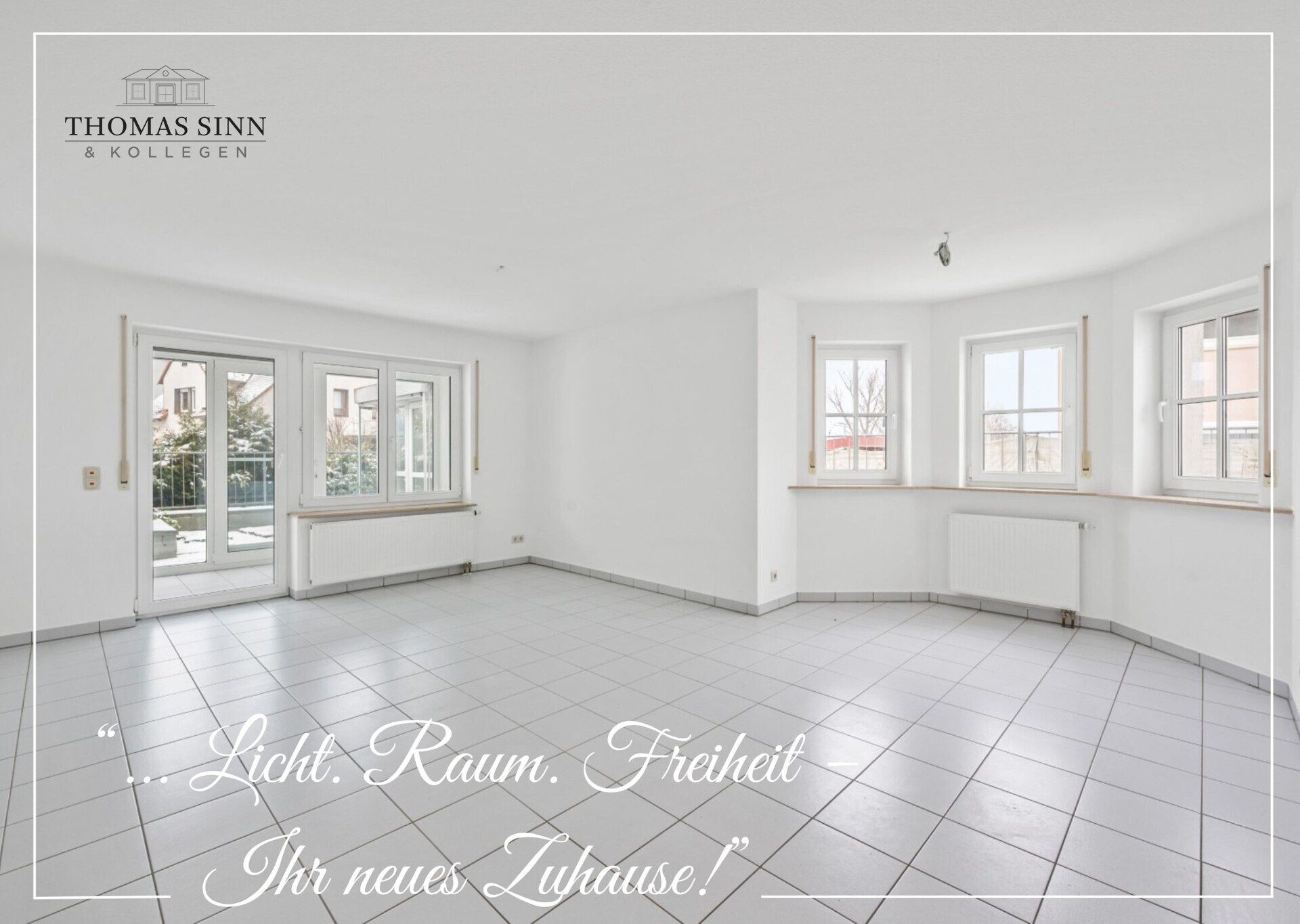 Immobilienangebot - Neuenstadt am Kocher - Alle - Helle 3,5-Zimmer-EG-Wohnung mit Wintergarten / Terrasse / TG- und Außenstellplatz - sofort frei !