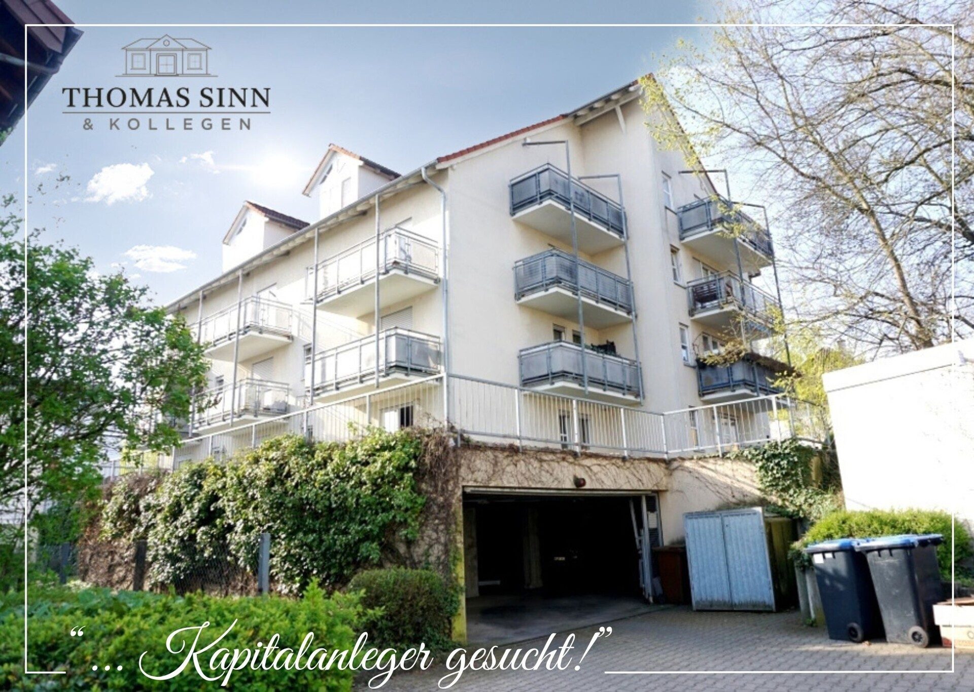 Immobilienangebot - Neckarsulm - Alle - Gut vermietete 2 Zimmer EG Wohnung mit separatem TG-Stellplatz
