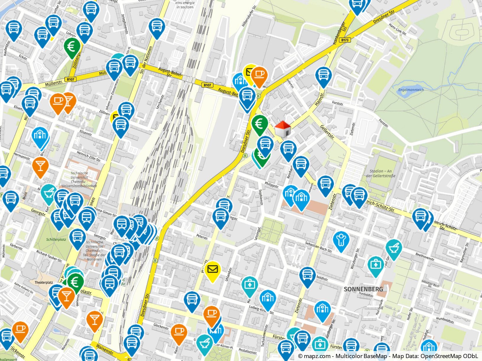 Immobilienangebot - Chemnitz - Alle - Sofort verfügbar: Charmante 2-Zimmer-Altbauwohnung mit Balkon im Gründerzeithaus