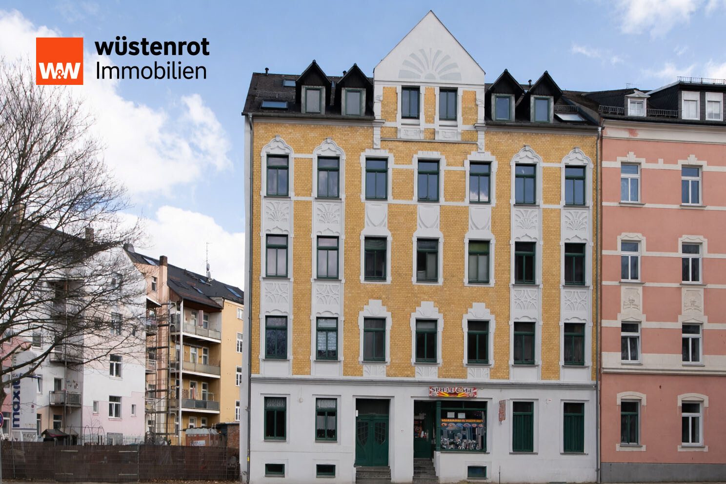 Immobilienangebot - Chemnitz - Alle - Sofort verfügbar: Charmante 2-Zimmer-Altbauwohnung mit Balkon im Gründerzeithaus