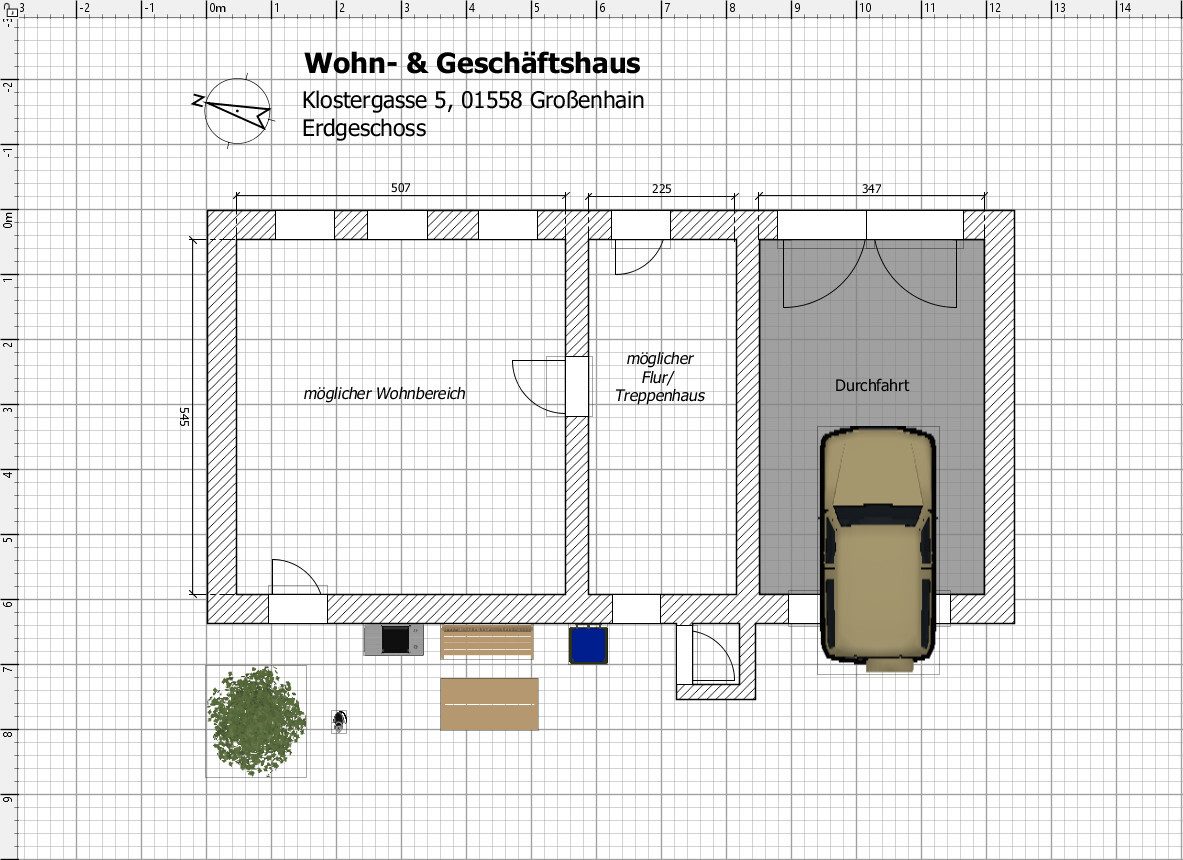 Immobilienangebot - Großenhain - Alle - Gaststätte mit Wohnraum oder Pension - Zentrales Wohn- und Geschäftshaus im Herzen von Großenhain