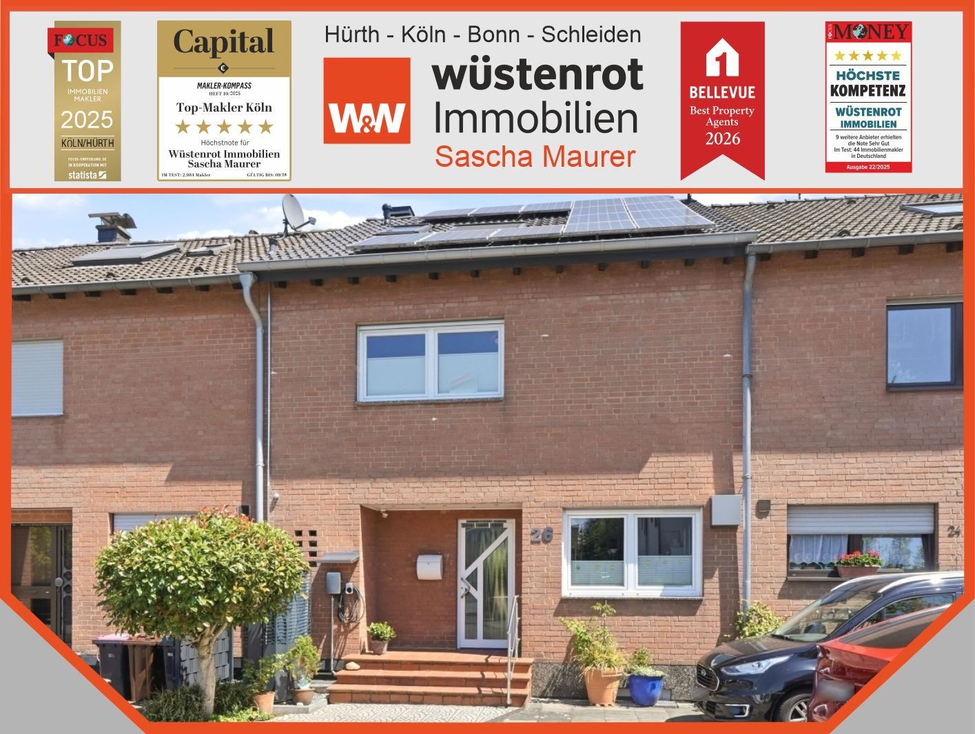 Immobilienangebot - Pulheim - Alle - Modernisiert & energieeffizient! 161 m² Wohnkomfort mit Wärmepumpe, PV-Anlage in einer Sackgasse.