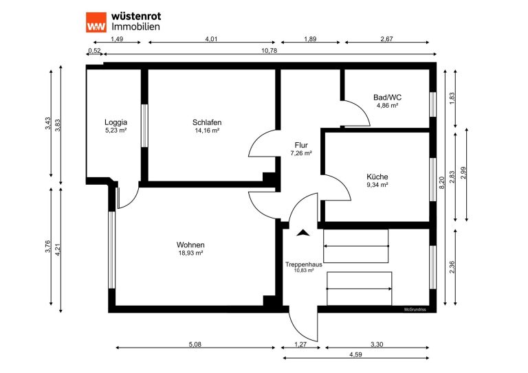 Immobilienangebot - Mannheim - Alle - Hervorragend aufgeteilte und kurzfristig verfügbare 2-Zimmerwohnung mit Balkon
in MA-Käfertal.