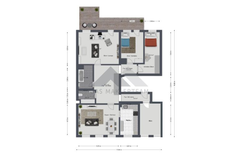 Immobilienangebot - Landsberg am Lech - Alle - Großzügige Wohnung im Herzen von Landsberg
