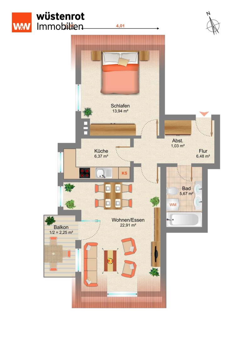Immobilienangebot - Reichenschwand - Alle - Gemütliche 2-Zimmer-Dachgeschoss-Wohnung
ca. 56 m², mit EBK und Carport