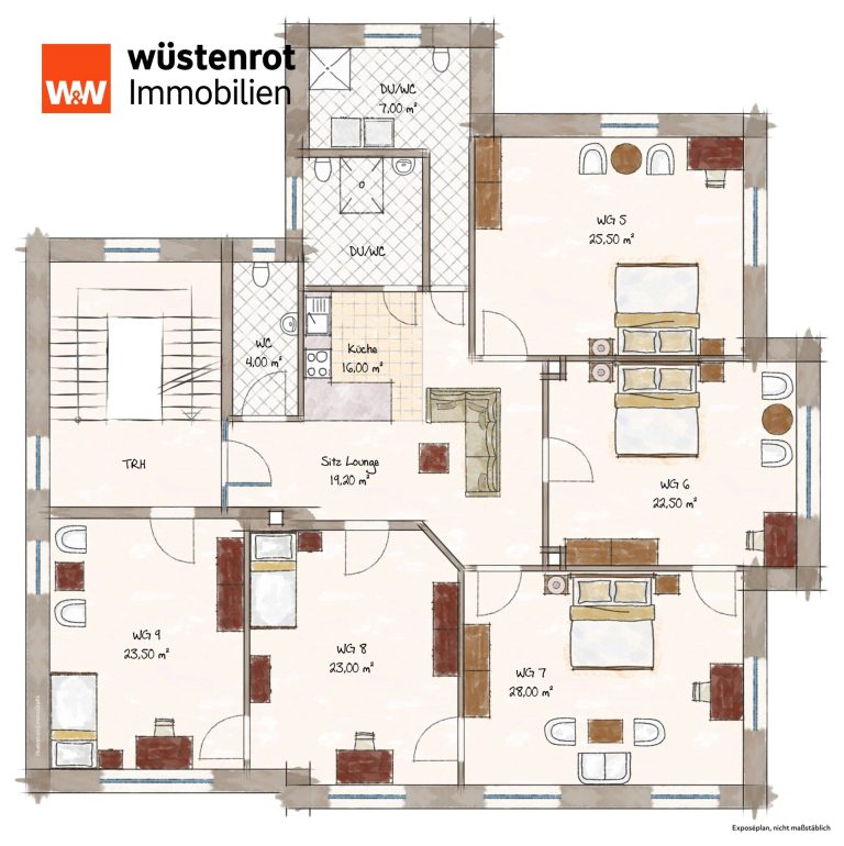 Immobilienangebot - Kempten - Alle - Appartmentzimmer in Stadtmitte von Kempten mit Kfz-Stellplatz