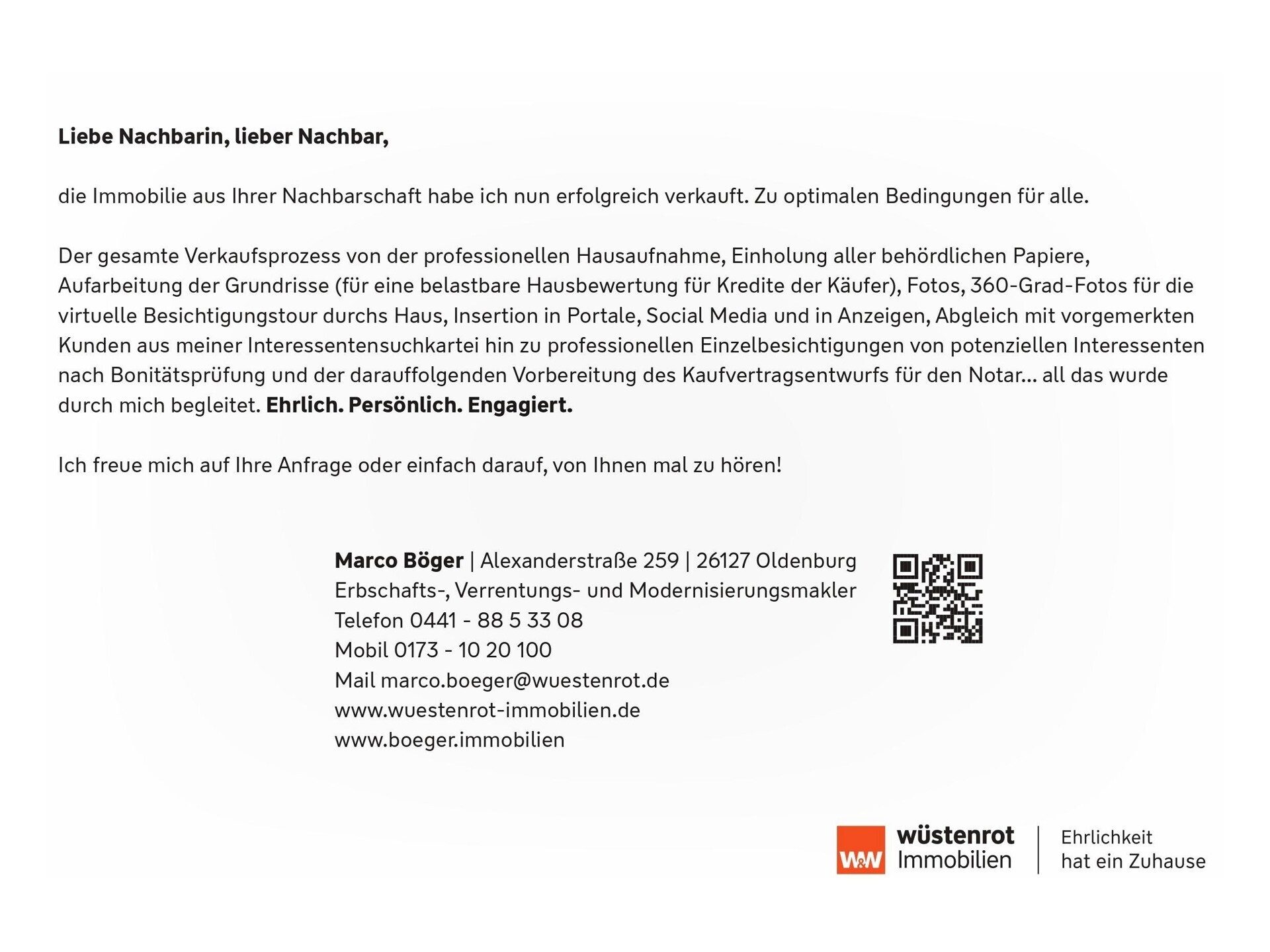 Immobilienangebot - Oldenburg - Alle - Vom Stadthaus bis zur Küstenperle: Sicher & professionell verkaufen mit Wüstenrot Immobilien.