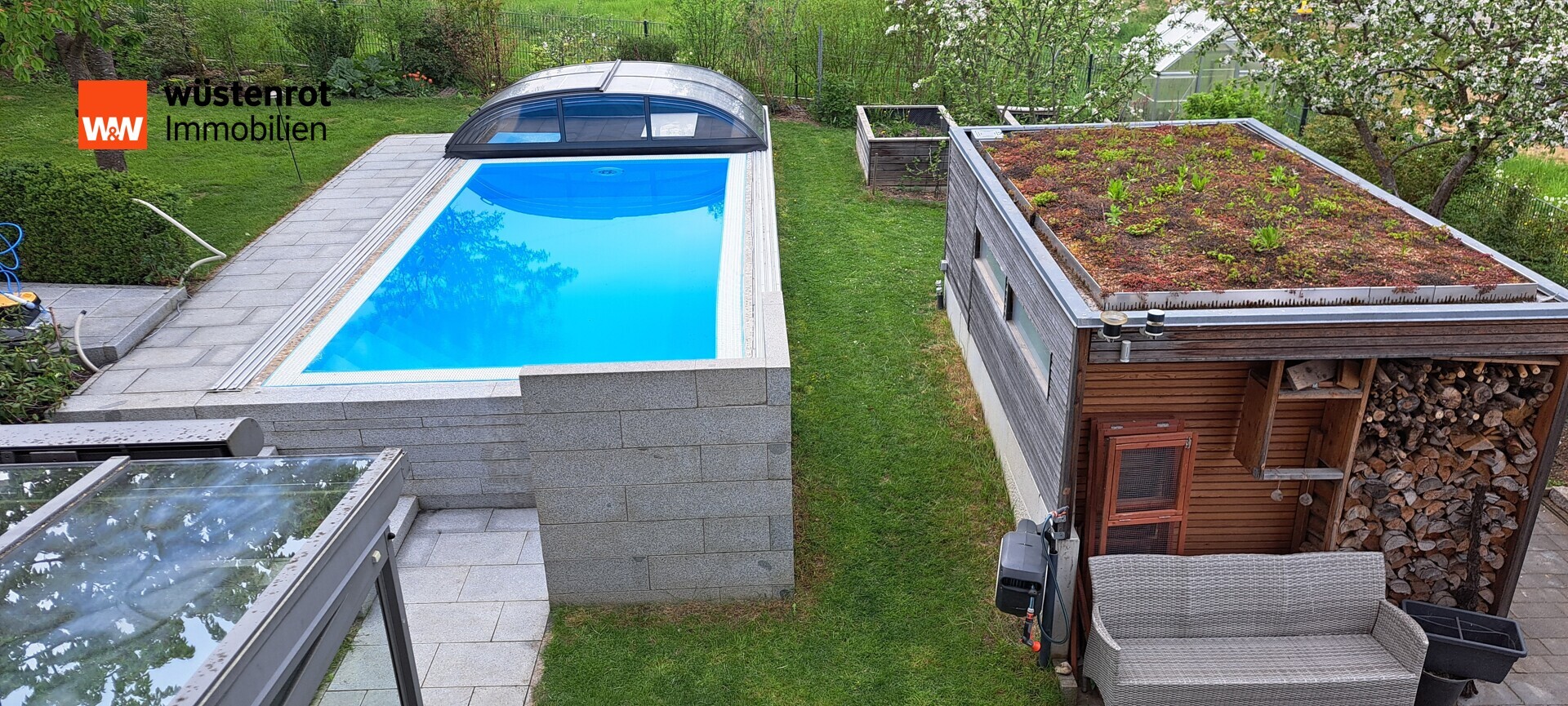Immobilienangebot - Pfaffenhofen an der Ilm / Affalterbach - Alle - Mit A+ energetisch top! Modernes Familienhaus mit großer Einliegerwohnung und Pool