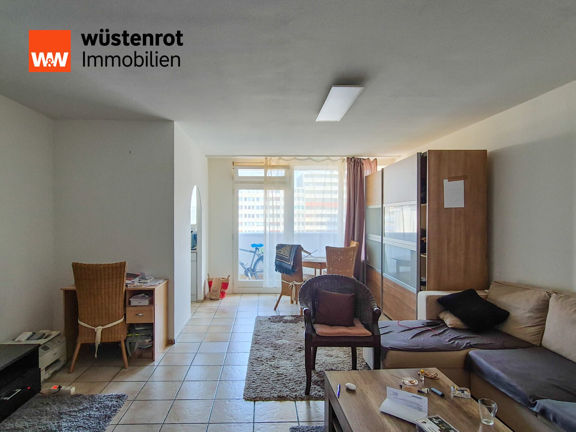 Immobilienangebot - Frankfurt am Main / Nied - Alle - Licht, Luft, Lage: 1-Zimmer-Wohnung mit Top-Schnitt, Fußbodenheizung und Balkon in Frankfurt-Nied