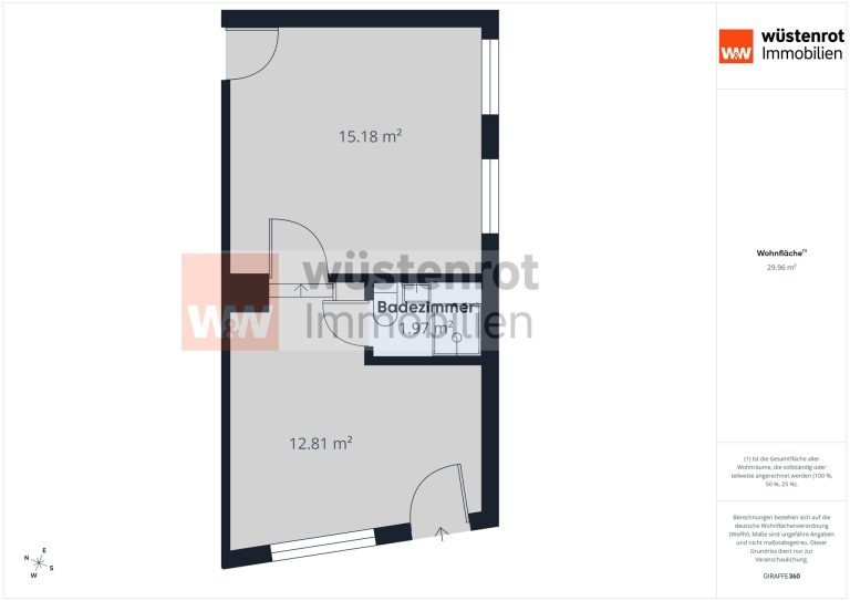 Immobilienangebot - Hannover / Südstadt - Alle - Attraktive Gewerbefläche mit 2 Räumen in zentraler Lage