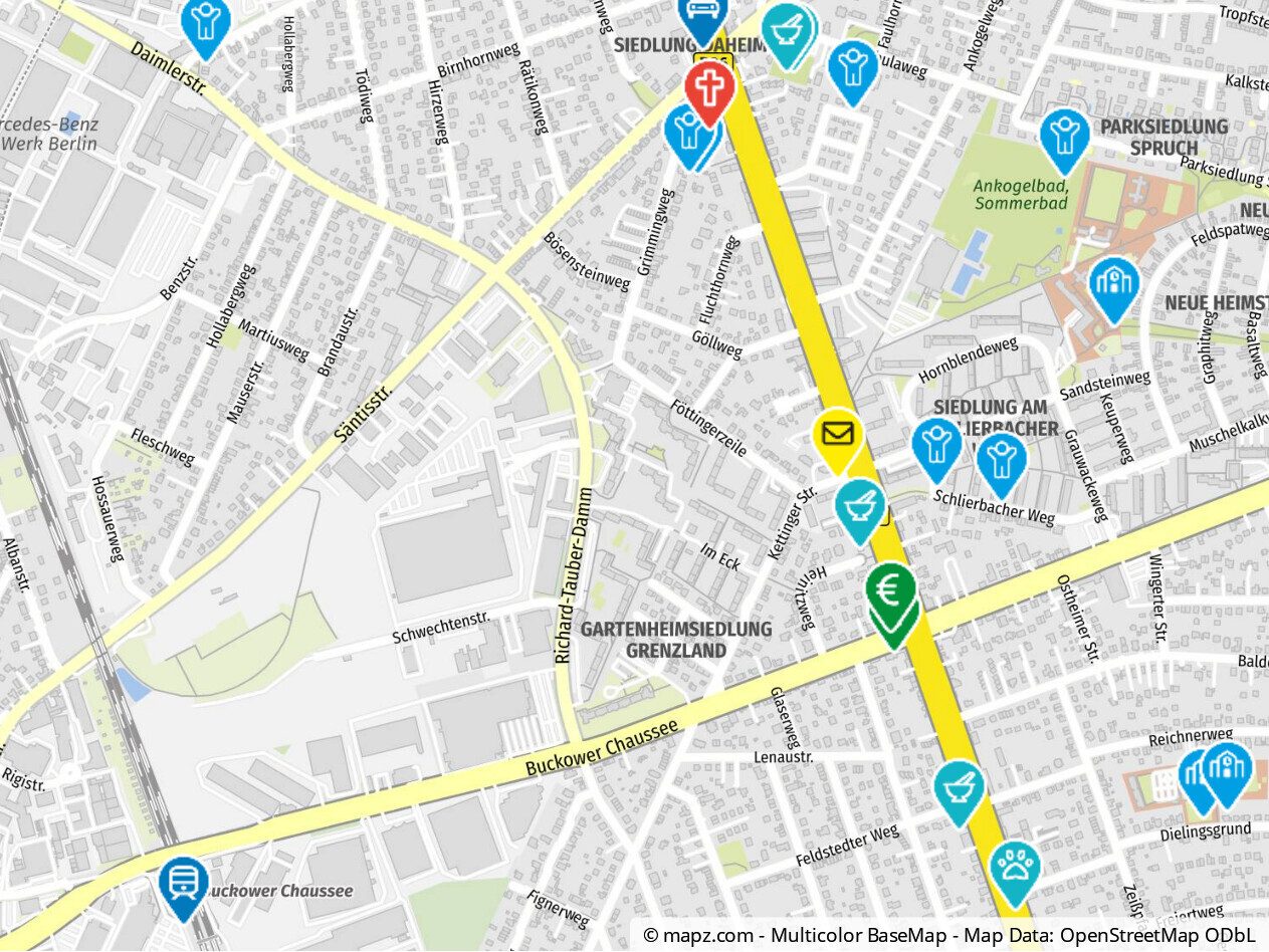 Immobilienangebot - Berlin / Marienfelde - Alle - Top gepflegte 4-Zimmer-Wohnung mit Balkon, Erbpacht