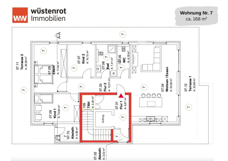 Immobilienangebot - Alzey - Alle - Erstbezug: Helles Penthouse mit privatem Treppenhaus, XL-Dachterrasse und Stellplatz...