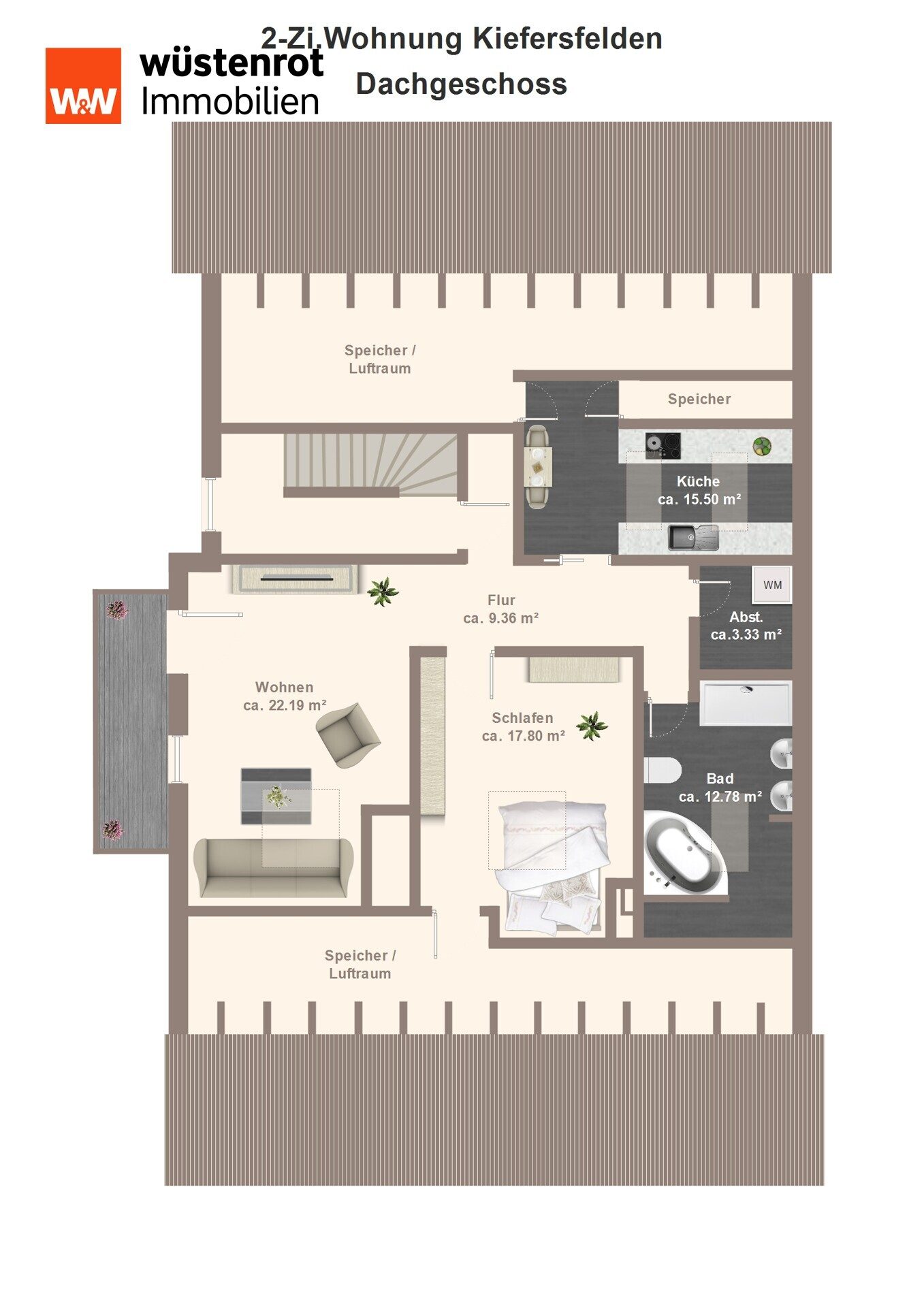 Immobilienangebot - Kiefersfelden - Alle - UNVERBAUBARER BLICK: Helles 81m² DG-Unikat – 2019 hochwertig saniert!