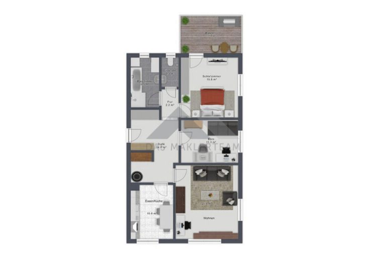 Immobilienangebot - Hofstetten / Hagenheim - Alle - Modernisiert und gepflegt - Attraktive Etagenwohnung mit Balkon