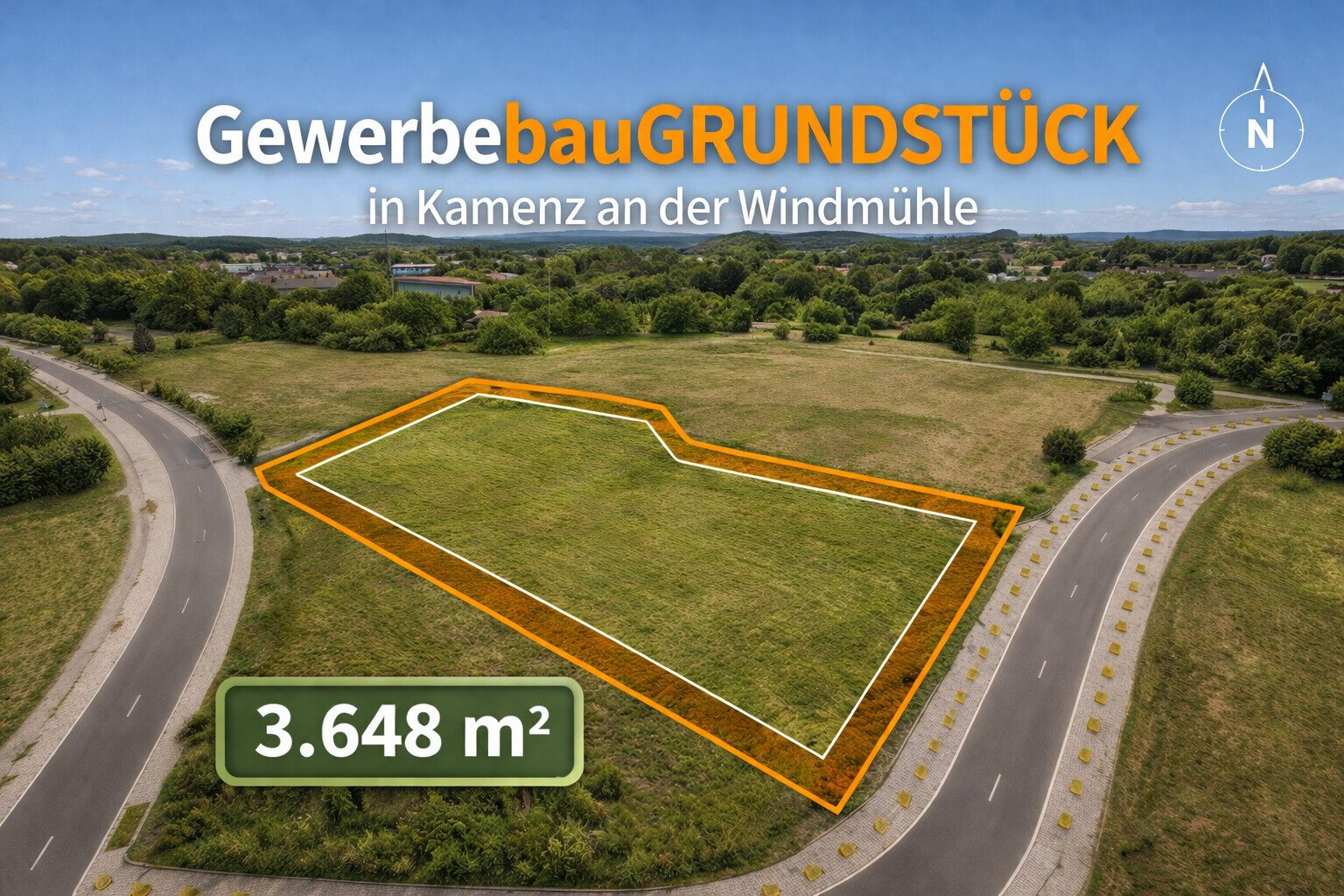 Immobilienangebot - Kamenz - Alle - Attraktives Gewerbegrundstück in Kamenz „An der Windmühle“ – Top Lage, Top Potenzial!