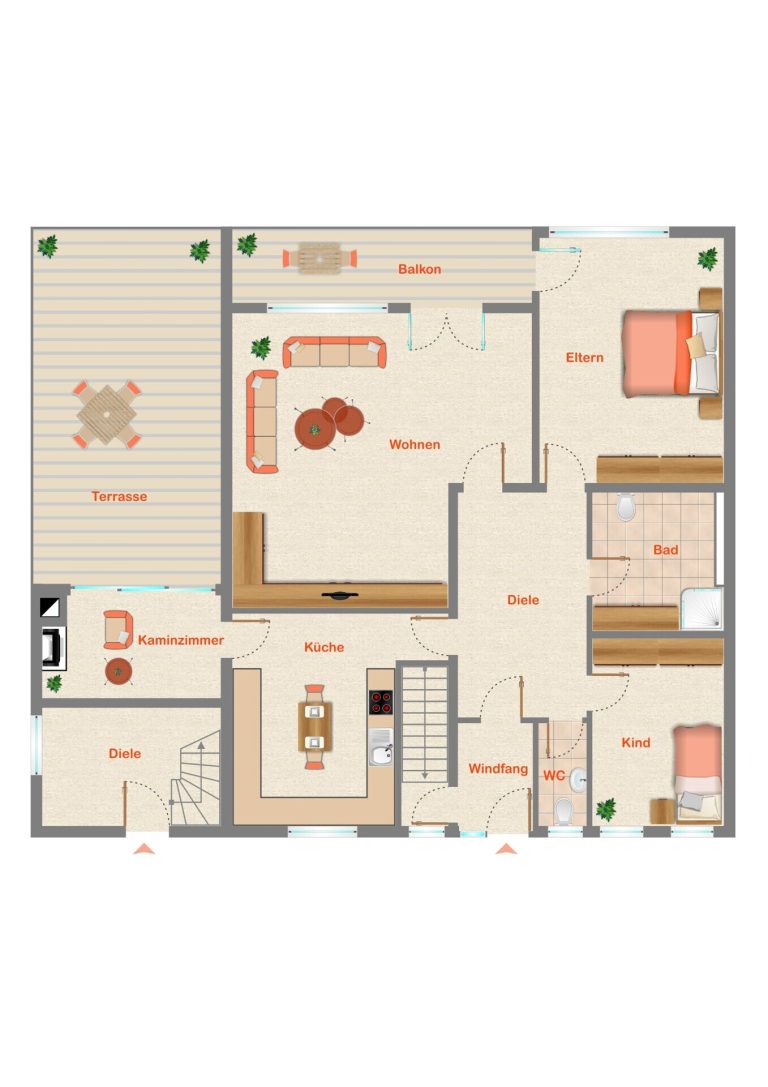 Immobilienangebot - Gusterath - Alle - Großzügiges Wohnhaus mit Einliegerwohnung, Wintergarten und Potenzial für bis zu drei Wohneinheiten in Gusterath