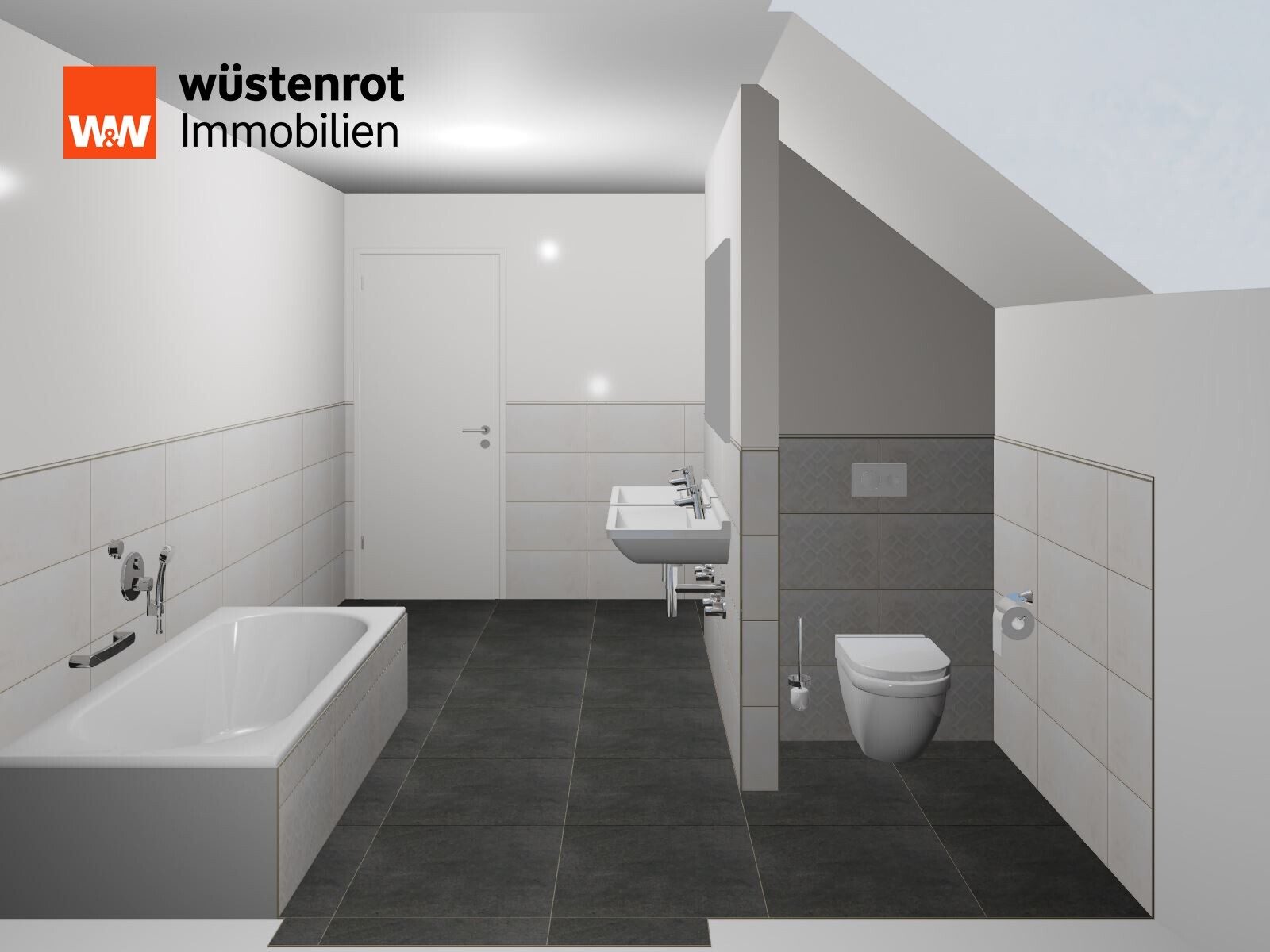 Badezimmer Planzeichnung Immobilienangebot - Oberreichenbach - Alle - Exklusives Einfamilienhaus / modernste Technologie / ca.170 € NK Strom, Heißwasser, Wallbox, Heizung