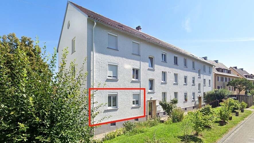 Immobilienangebot - Rottweil - Alle - Allein oder zu zweit ankommen im Hochparterre. 3 Zimmer, ca. 59 m². 
Mit Balkon. Küche vorhanden.