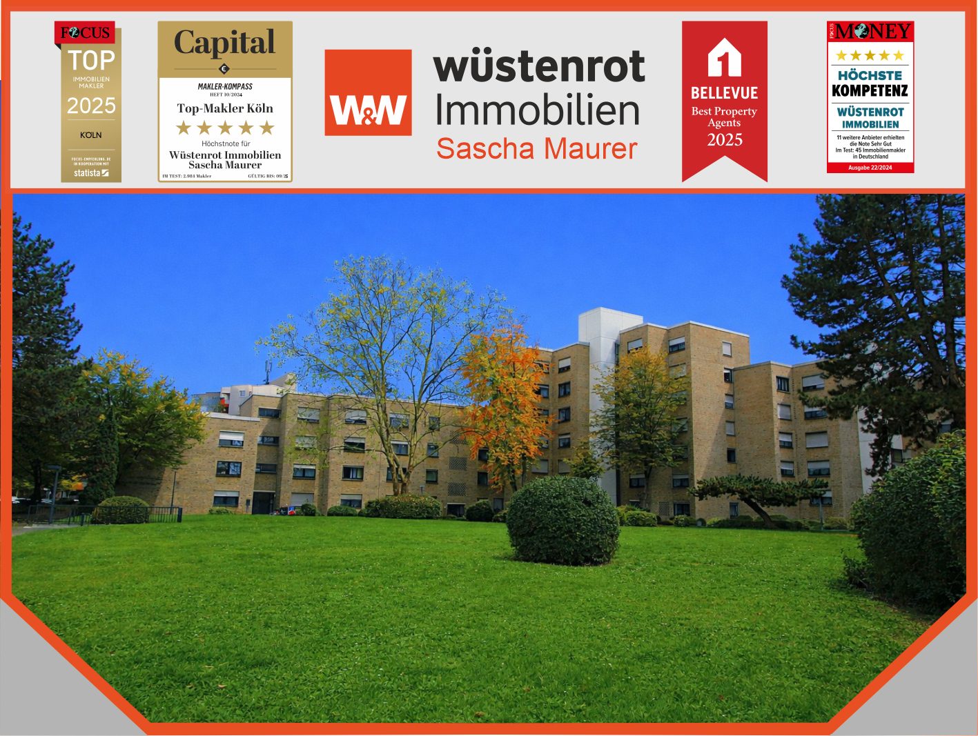 Immobilienangebot - Bonn / Tannenbusch - Alle - Gut geschnittene, barrierearme und bezugsfreie 4 Zimmer-Wohnung mit Balkon und Tiefgaragenstellplatz