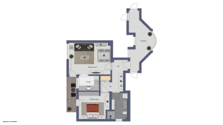 Immobilienangebot - Pulheim - Alle - Mit 3D Rundgang: Ideal für Paare! Moderne 2-Zimmer-Wohnung mit Balkon im Herzen von Pulheim