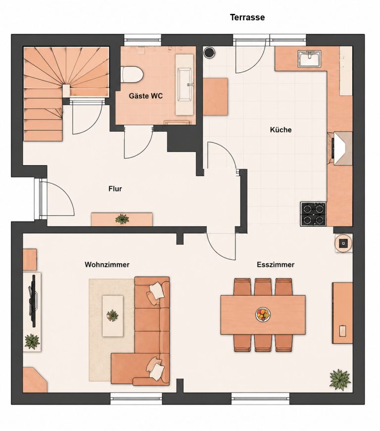 Immobilienangebot - Geilenkirchen - Alle - 3D: Stilvolles Wohnjuwel in der Innenstadt: kernsaniert, möbliert, bezugsfertig