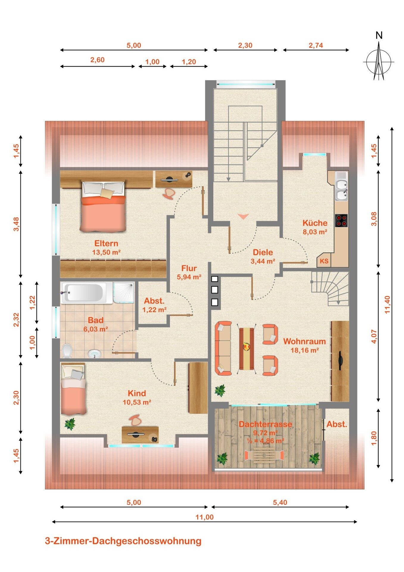 Immobilienangebot - Nürnberg - Alle - 3-Zimmer-Eigentumswohnung in Laufamholz - Gemütlichkeit in einer der schönsten Stadtteile Nürnbergs