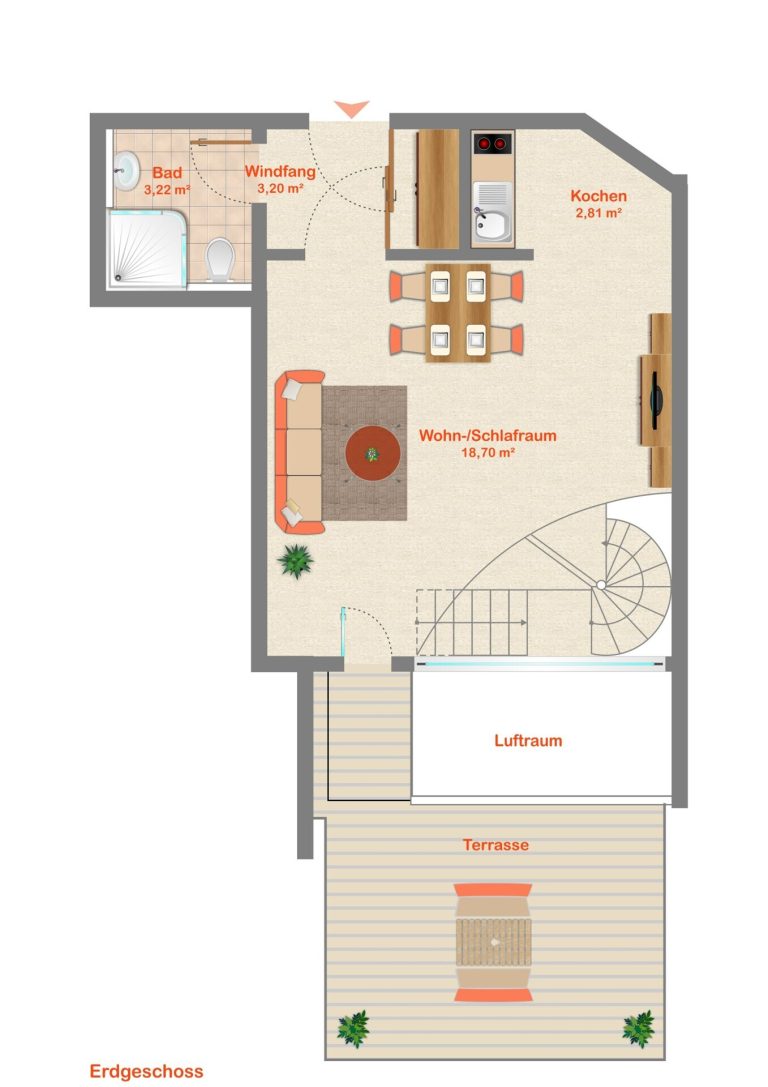 Immobilienangebot - Neuendettelsau - Alle - Sehr ruhige 2-Zi-ETW mit Garten in Neuendettelsau!
