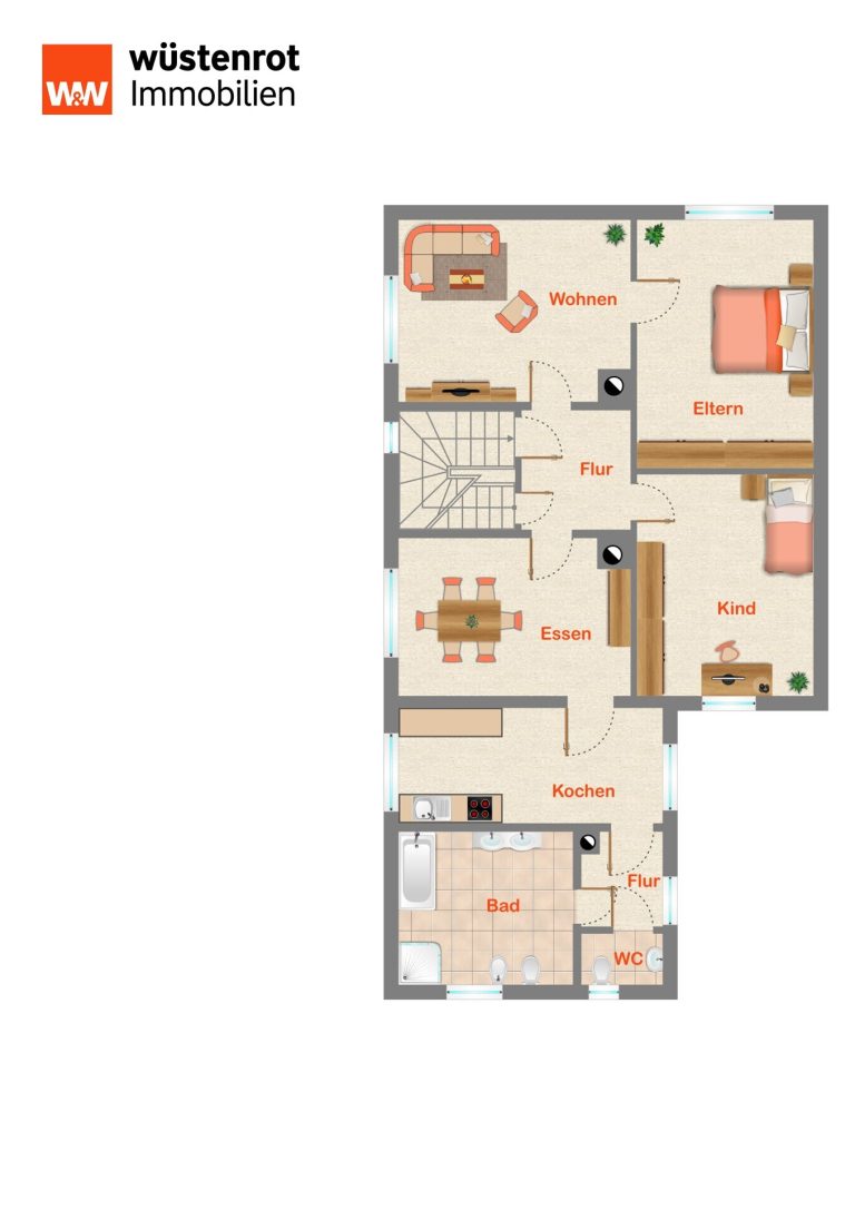 Immobilienangebot - Ötigheim - Alle - ENTFALTUNG IM ZWEIFAMILIENHAUS: 2 Etagen mit 6 Zimmer, KFZ-Stellplätze, schöne und sehr ruhige Lage*