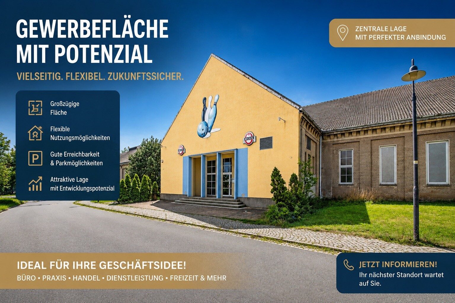 Immobilienangebot - Kamenz - Alle - Viel Platz für Ihre Geschäftsidee – flexibel nutzbare Gewerbefläche