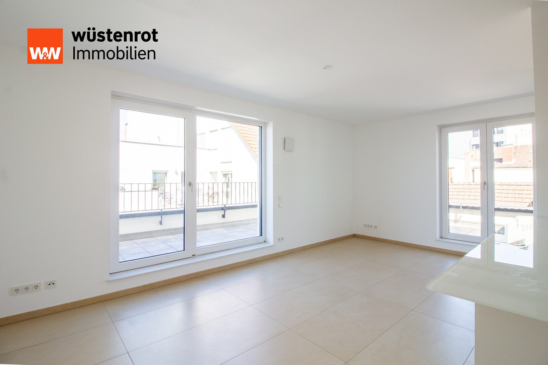 Immobilienangebot - Heppenheim (Bergstraße) - Alle - Moderne 2-Zimmer-Wohnung mit XXL-Dachterrasse in zentraler Lage von Heppenheim