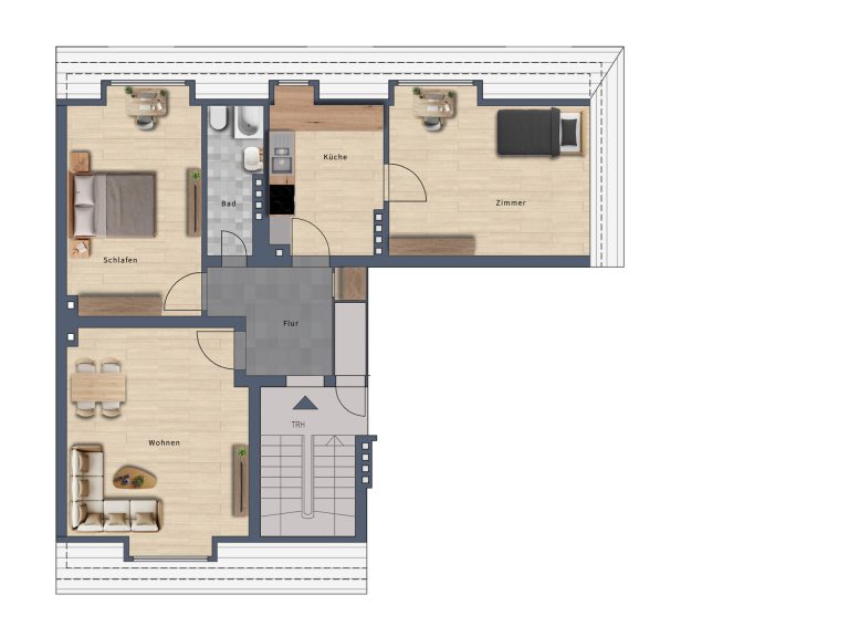 Immobilienangebot - Mönchengladbach - Alle - Attraktive 3-Zimmer-Dachgeschosswohnung mit heller Wohnatmosphäre | Eigennutzer oder Kapitalanleger
