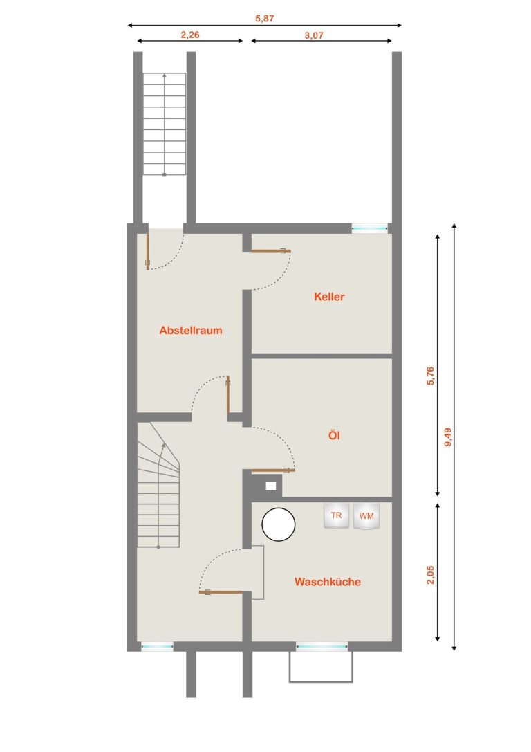 Immobilienangebot - Waiblingen - Alle - TOP-Infrastruktur und dennoch ruhig gelegen: Reihenmittelhaus mit Ausbaupotential!