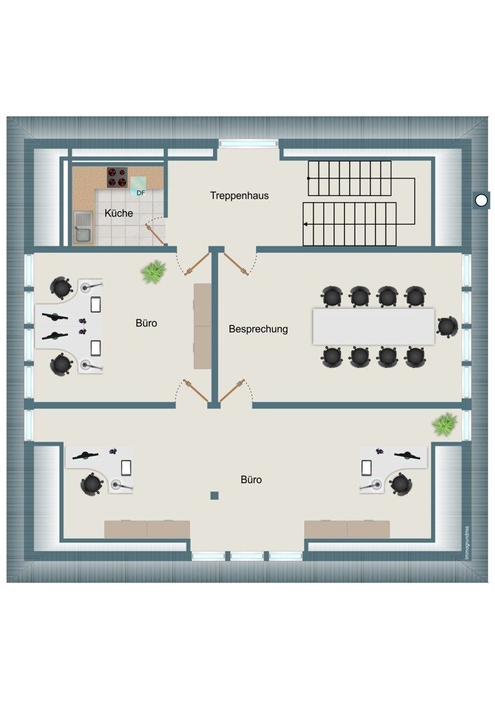 Immobilienangebot - Heilbronn / Böckingen - Alle - GEWERBE m² - Repräsentative Büroeinheit im Dachgeschoss – ideal für Selbstständige - Büro - Kanzlei