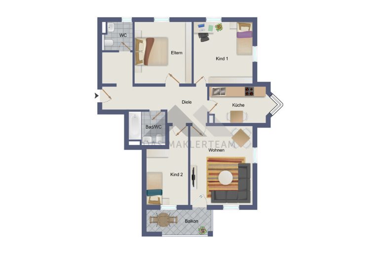 Immobilienangebot - Germering - Alle - Wohnen mit Komfort: 4 Zimmer, Balkon und optimale Infrastruktur