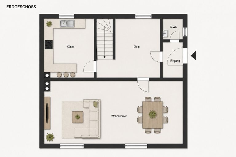 Immobilienangebot - Richtenberg - Alle - Wohnhaus mit zusätzlichem Baugrundstück – gepflegte DHH auf 1.989 m² Grundstück in Richtenberg