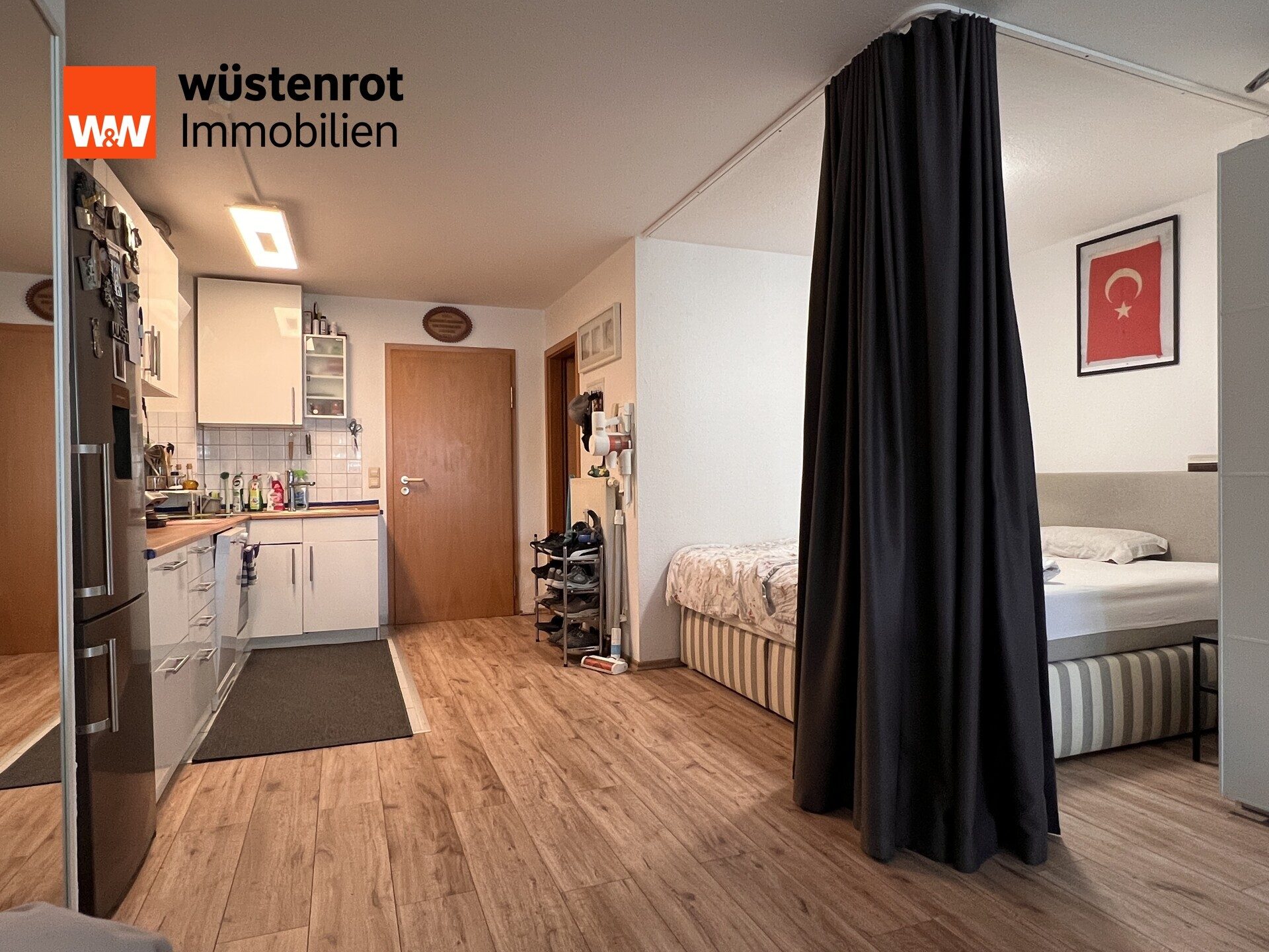 Immobilienangebot - Vaihingen an der Enz - Alle - Klein, fein, gut geschnitten - ruhige 1,5-Zimmer-Wohnung mit Stellplatz und Balkon in Kleinglattbach