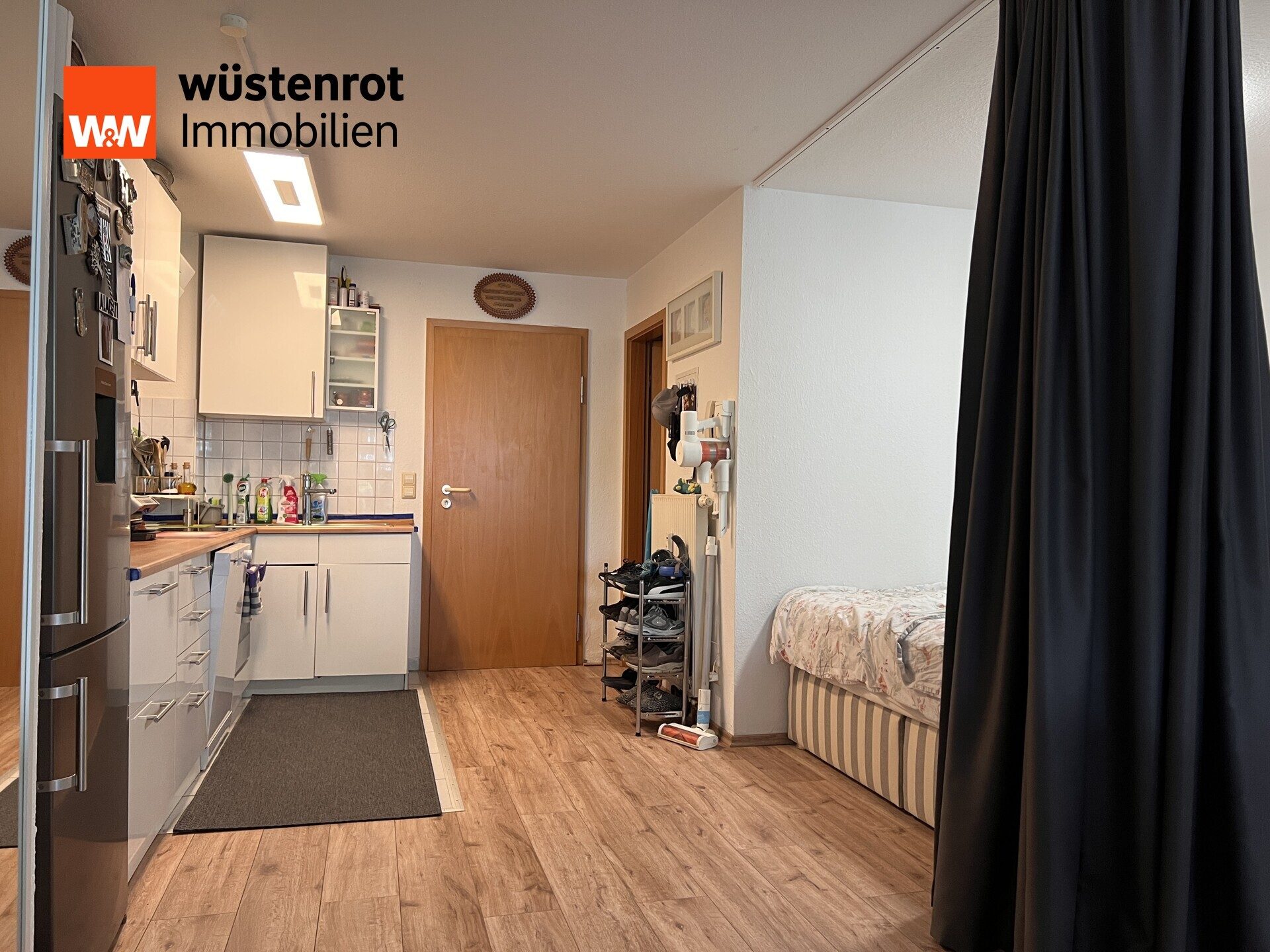 Immobilienangebot - Vaihingen an der Enz - Alle - Klein, fein, gut geschnitten - ruhige 1,5-Zimmer-Wohnung mit Stellplatz und Balkon in Kleinglattbach