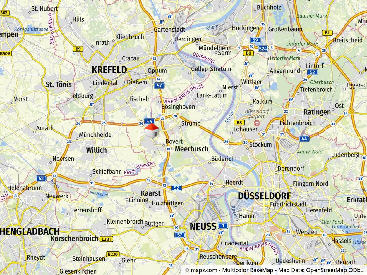 Immobilienangebot - Meerbusch / Osterath - Alle - Gewerbegrundstück in Bestlage von Meerbusch-Osterath