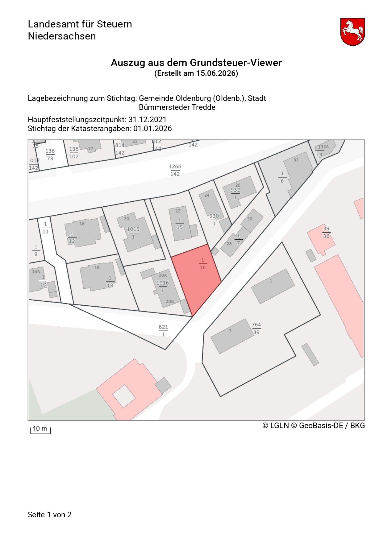 Immobilienangebot - Oldenburg - Alle - Baugrundstück Oldenburg-Bümmerstede | 529 m² | Südlage | sofort bebaubar | Provisionsfrei