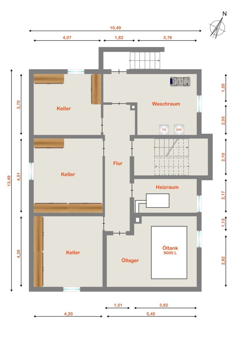 Immobilienangebot - Ettlingen / Bruchhausen - Alle - Mehrfamilienhaus mit 3 Einheiten (davon 2 frei werdend) + 3 Garagen in Ettlingen (Bruchhausen)