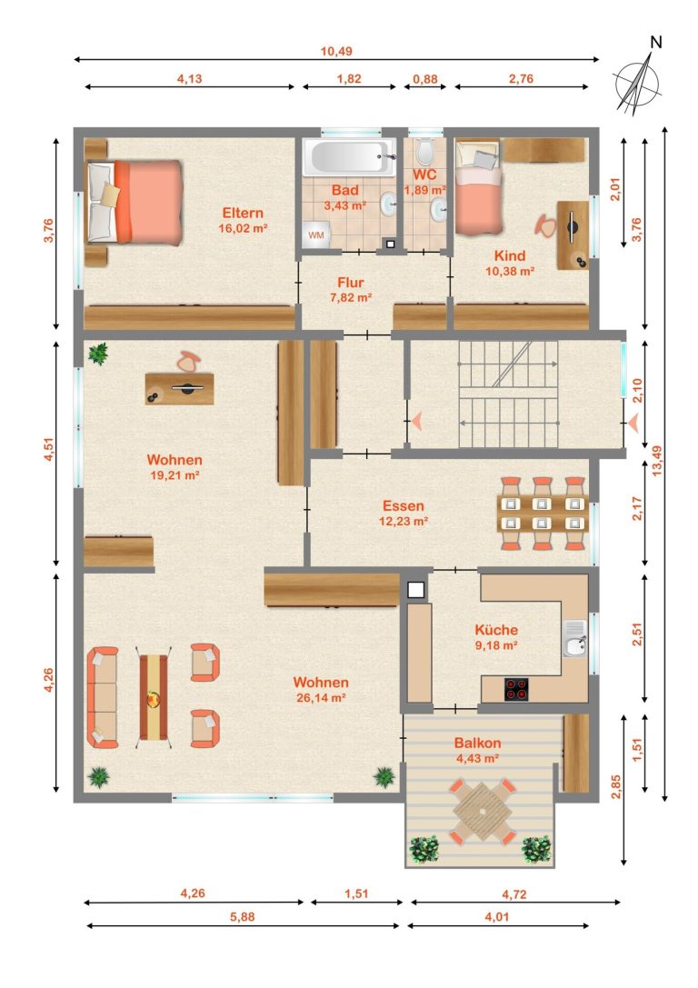 Immobilienangebot - Ettlingen / Bruchhausen - Alle - Mehrfamilienhaus mit 3 Einheiten (davon 2 frei werdend) + 3 Garagen in Ettlingen (Bruchhausen)