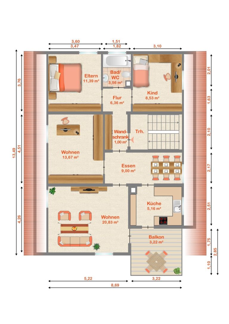 Immobilienangebot - Ettlingen / Bruchhausen - Alle - Mehrfamilienhaus mit 3 Einheiten (davon 2 frei werdend) + 3 Garagen in Ettlingen (Bruchhausen)