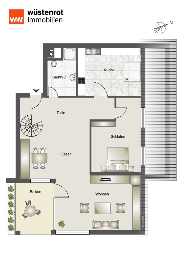 Immobilienangebot - Aalen - Alle - Über den Dächern von Aalen: lichtdurchflutete Maisonette mit Panoramablick!