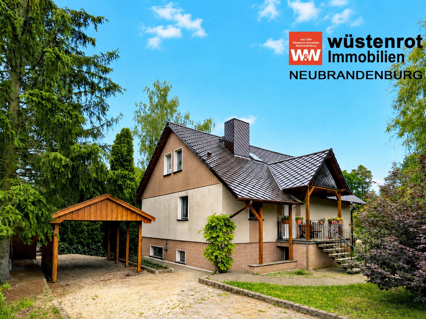 Immobilienangebot - Eggesin - Alle - EINFAMILIENHAUS MIT EINBAUKÜCHE + GROSSER TERRASSE + GARAGE + CARPORT + KOMPLETT UNTERKELLERT