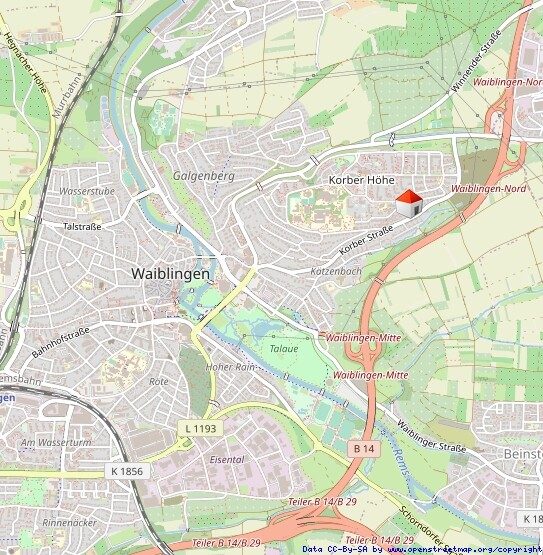 Immobilienangebot - Waiblingen - Alle - Unverbaute Aussicht und sehr gute Infrastruktur: Freie 3-Zimmer-Wohnung