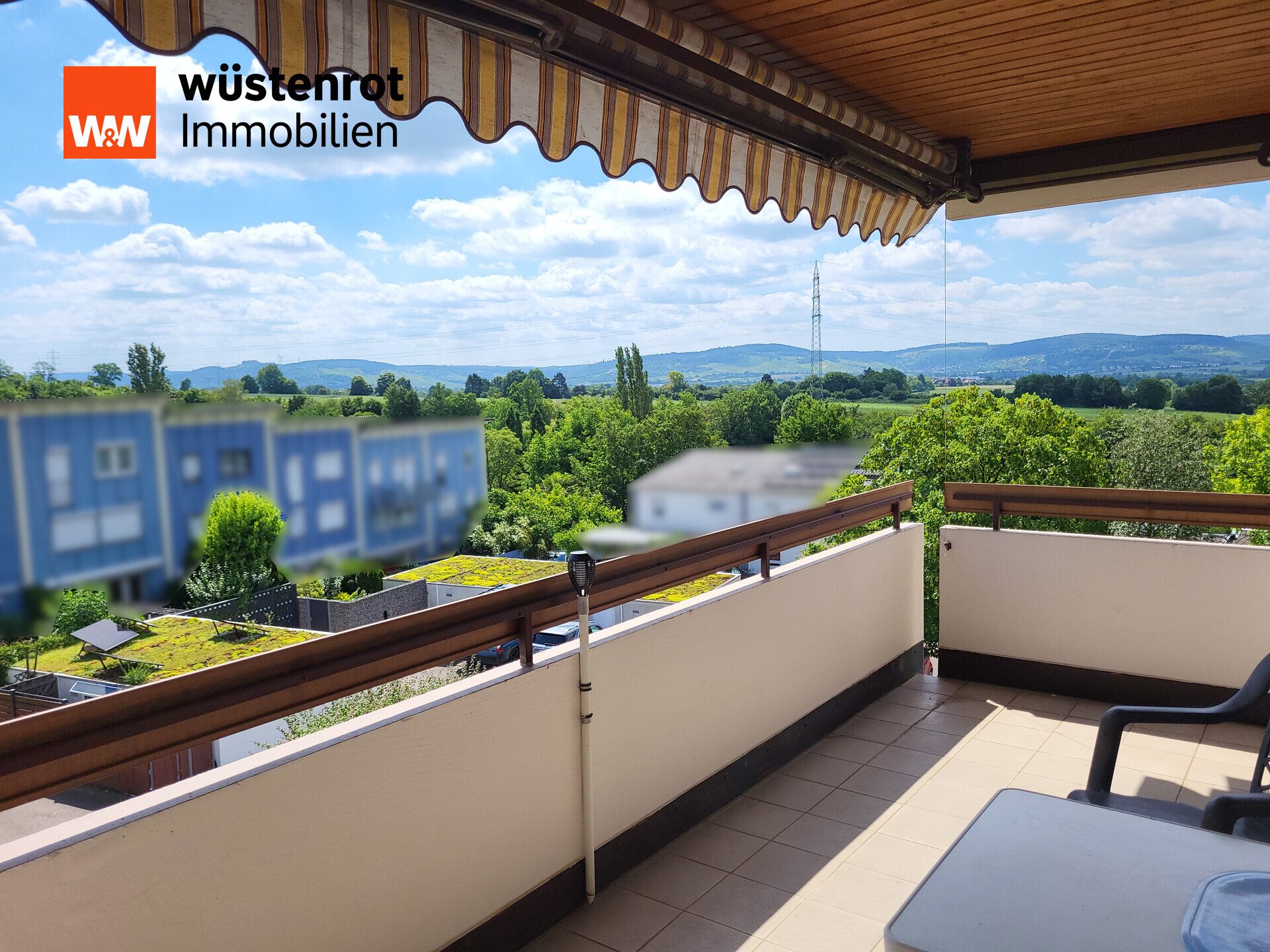 Immobilienangebot - Waiblingen - Alle - Unverbaute Aussicht und sehr gute Infrastruktur: Freie 3-Zimmer-Wohnung
