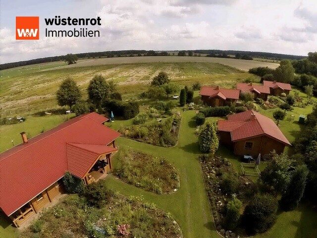 Immobilienangebot - Arendsee / Genzien - Alle - Exklusiv! Wohnhaus, 4 Ferienhäuser, Sauna-/Grillhaus, ca.6.000m² Idylle, Pferdehof mögl., OT Genzien