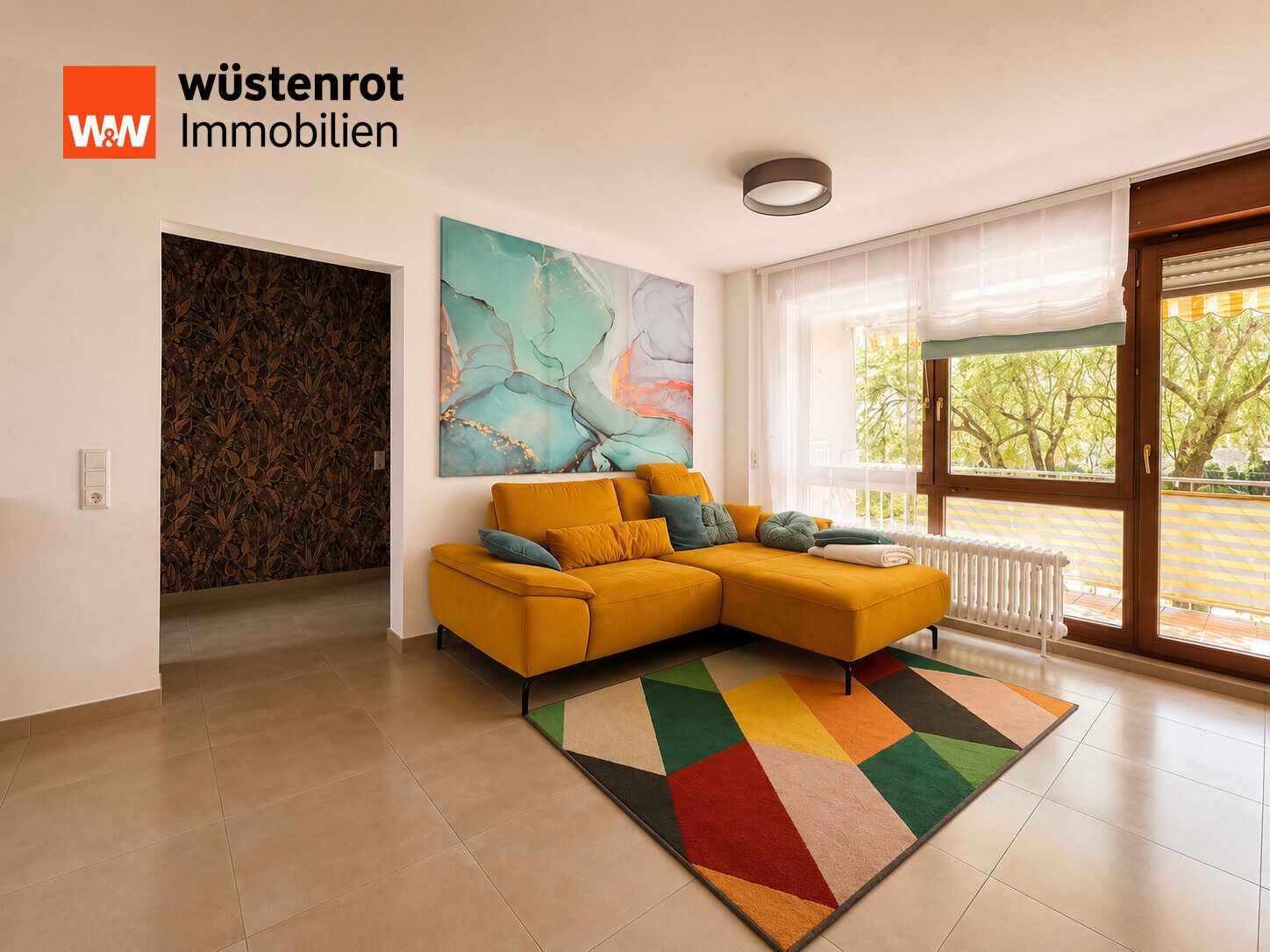 Immobilienangebot - Karlsruhe - Alle - 3,5-Zimmer-Wohnung in beliebter und ruhiger Lage  in Karlsruhe mit Balkon